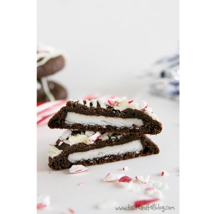 Double Chocolate Peppermint Surprise Cookies from Taste and Tell