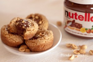 Peanut Butter Nutella Cookie Cups from Barbara Bakes