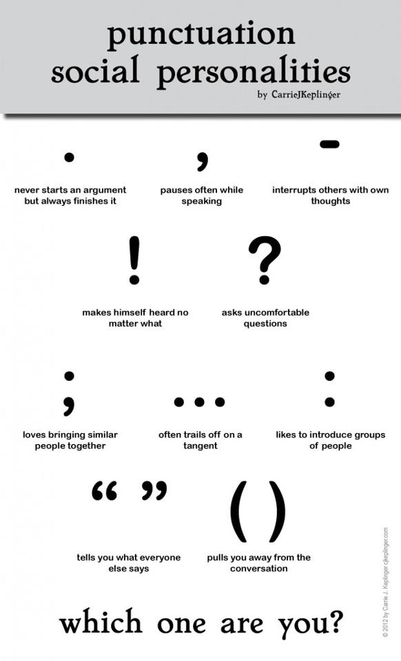 Punctuation Social Personalities