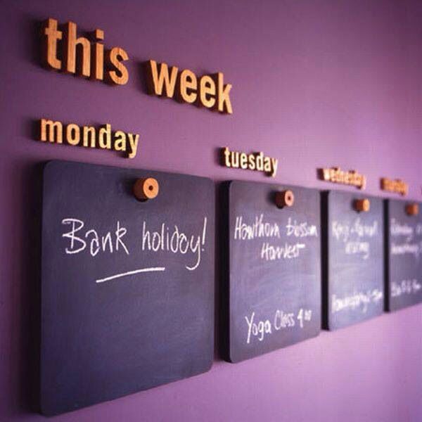 Day of Week Chalkboards